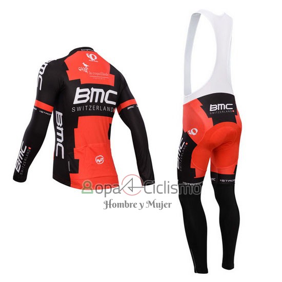 Bmc Ropa Ciclismo Culotte Largo 2014 Mangas Largas Negro y Rojo
